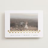 "Checkered" - Save the Dates in Snow by AK Graphics - Front