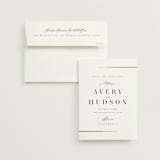 "Avenue" - Save the Dates in Quartz by Kristie Kern - Save the Date with Envelope