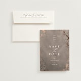 "Plaster" - Save the Dates in Concrete by Everett Paper Goods - Save the Date with Envelope