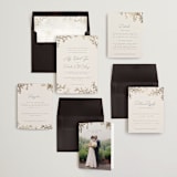 "forever and a day" - Save the Dates in Charcoal by Design Lotus - Matching Invitation Suite