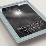 "Polished" - Save the Dates in Powder Blue by Jennifer Postorino - Detail