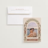 "Palm Nouveau" - Save the Dates in Terracotta by Mary Fotheringham - Save the Date with Envelope