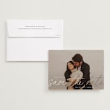"Scripted" - Save the Dates in Snow by Sara Hicks Malone - Save the Date with Envelope