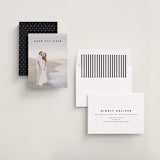 simple Foil-Pressed Save the Date Cards by Laura Hamm