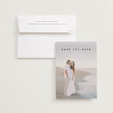 simple Foil-Pressed Save the Date Cards by Laura Hamm