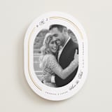 "Framed Oval" - Save the Dates in Opal by Emily Betts - Front
