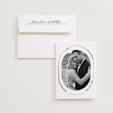"Framed Oval" - Save the Dates in Opal by Emily Betts - Save the Date with Envelope