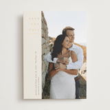 "Modern Sidebar" - Save the Dates in Ivory by Stacey Meacham - Front