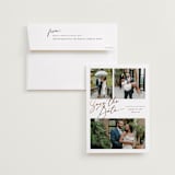 "three" - Save the Dates in Pearl by Melanie Kosuge - Save the Date with Envelope