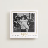 "lil bow" - Save the Dates in Linen by Jennifer Lew - Front