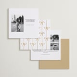 "lil bow" - Save the Dates in Linen by Jennifer Lew - Back of Card Options