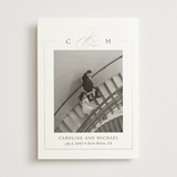 "Framed Monogram" - Save the Dates in Silk by Kelly Schmidt - Front