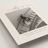 "Framed Monogram" - Save the Dates in Linen by Kelly Schmidt - Detail