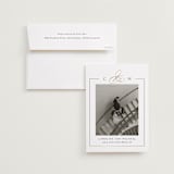 "Framed Monogram" - Save the Dates in Silk by Kelly Schmidt - Save the Date with Envelope