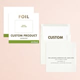 "Square Custom" - Save the Dates in Golden by Minted - Assembled