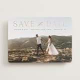 "Classic Lettering" - Save the Dates in Charcoal by Morgan Kendall - Front