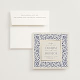 "Tiled Romance" - Save the Dates in Dynasty Blue by Ana de Sousa - Save the Date with Envelope