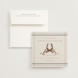 "Equestrian" - Save the Dates in Midnight by Sam Dubeau - Save the Date with Envelope