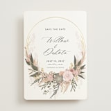 "Botanical Edge" - Save the Dates in Blush by Susan Moyal - Front