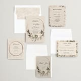 "Botanical Edge" - Save the Dates in Blush by Susan Moyal - Matching Invitation Suite