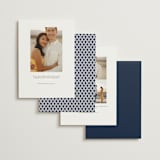 "Greyson" - Save the Dates in Navy by Sarah Wilde - Back of Card Options