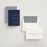 "Greyson" - Save the Dates in Navy by Sarah Wilde - Assembled