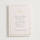 "ribbon bow drawing" - Save the Dates in Moss by Cass Loh - Front