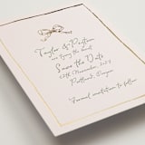 "ribbon bow drawing" - Save the Dates in Moss by Cass Loh - Detail