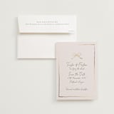 "ribbon bow drawing" - Save the Dates in Moss by Cass Loh - Save the Date with Envelope