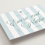 "Palm Stripes" - Save the Dates in Low Tide by Susan Zinader - Detail
