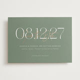 "Foil Overlay" - Save the Dates in Meadow by Jennifer Postorino - Front