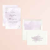 "Formal Watercolor" - Save the Dates in Lavender by Jennifer Postorino - Assembled