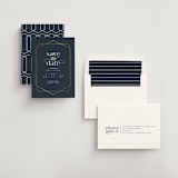 "Vision" - Save the Dates in Navy by Carly Reed Walker - Assembled