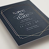 "Vision" - Save the Dates in Navy by Carly Reed Walker - Detail