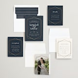 "Vision" - Save the Dates in Navy by Carly Reed Walker - Matching Invitation Suite