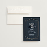 "Vision" - Save the Dates in Navy by Carly Reed Walker - Save the Date with Envelope
