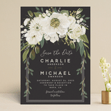 "Garden Blooms" - Save the Dates in Ivory by Susan Moyal - Front