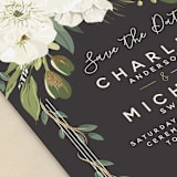 "Garden Blooms" - Save the Dates in Ivory by Susan Moyal - Detail