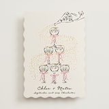 "Sparkling Champagne Tower" - Save the Dates in Petal by Jackie Crawford - Front