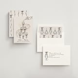 "Sparkling Champagne Tower" - Save the Dates in Noir by Jackie Crawford - Assembled