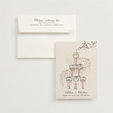 "Sparkling Champagne Tower" - Save the Dates in Petal by Jackie Crawford - Save the Date with Envelope