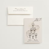 "Sparkling Champagne Tower" - Save the Dates in Noir by Jackie Crawford - Save the Date with Envelope