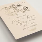 "Wedding Bells" - Save the Dates in Cream by Ani Somi - Detail