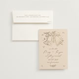 "Wedding Bells" - Save the Dates in Cream by Ani Somi - Save the Date with Envelope
