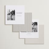 "Simple Squares" - Save the Dates in Cream by Ilene Guy - Back of Card Options