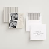 "Simple Squares" - Save the Dates in Cream by Ilene Guy - Assembled