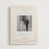 "Olive Elegance" - Save the Dates in Silk by Ana de Sousa - Front