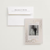 "Olive Elegance" - Save the Dates in Silk by Ana de Sousa - Save the Date with Envelope