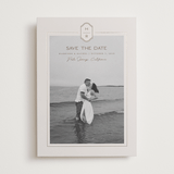 "Modern Monogram" - Save the Dates in Dove by Rachelle Clarke - Front