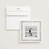 "Square Leafy Border" - Save the Dates in Snow by Alethea and Ruth - Save the Date with Envelope
